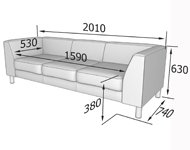 Диван Эволюшн EVO3-2 Диван трехместный (Экокожа Oregon)