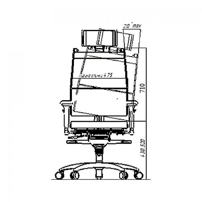 Кресло руководителя METTA Y-4D Free 0010023/0017839 - вид 6
